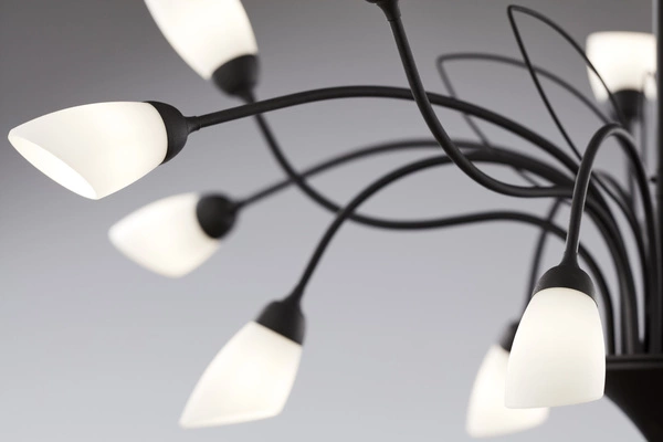 Klasyczny Żyrandol GLORIOSA wys. 165cm 15xG9 14W IP20 | czarny mat