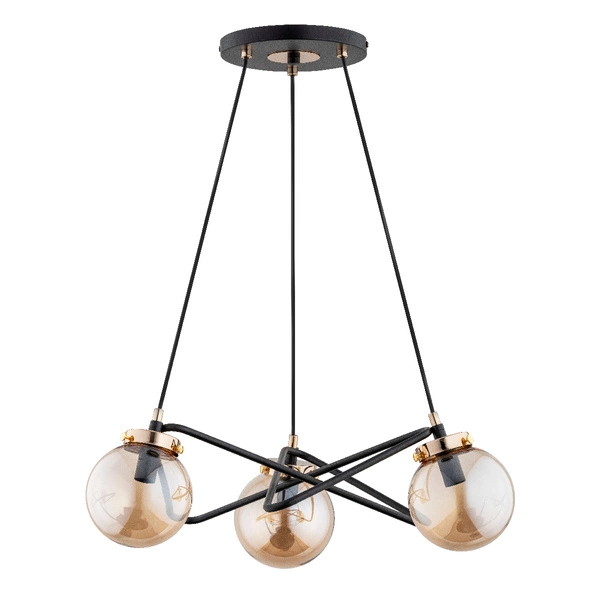 Lampa wisząca ALFA VEGA CZARNA 3xE14 52cm | 63007