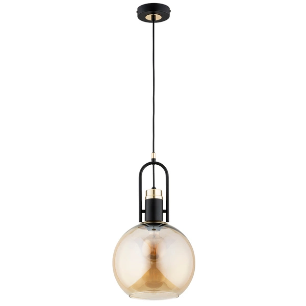 Lampa wisząca ALFA MOVENA CZARNO-ZŁOTA 1xE27 25cm | 61275