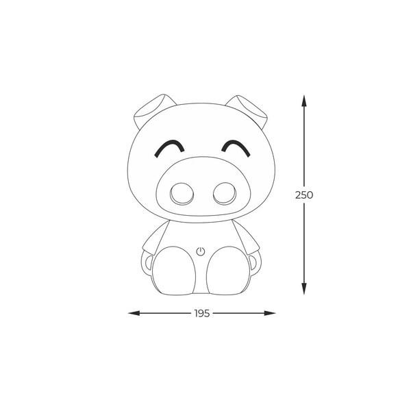 KDR-603B-PE LAMPA STOŁOWA ŚWINKA FIOLETOWA/PURPLE