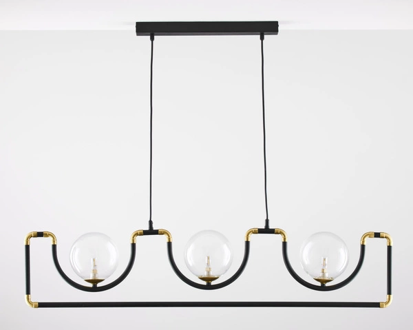 Nowoczesna Lampa wisząca HANZA wys. 30-100cm 3xG9 14W IP20 | Złoty