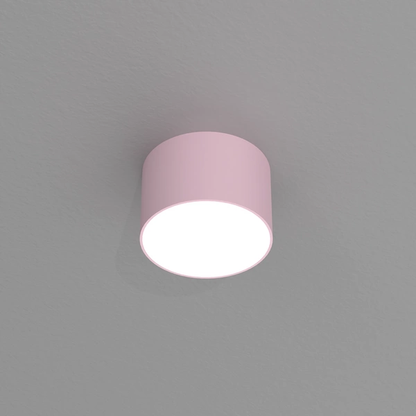 Lampa sufitowa spot DIXIE PINK GX53 szer. 8cm | różowy