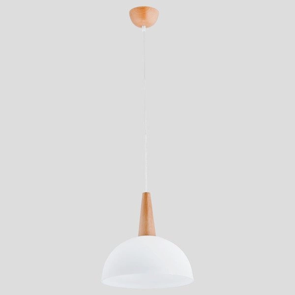 Lampa wisząca ALFA ANJA DREWNIANA 1xE27 30cm | 9626