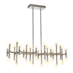 Lampa wisząca Giovannadł dł. 106cm 96W 38xLED ciepła biel 3000K | nikiel
