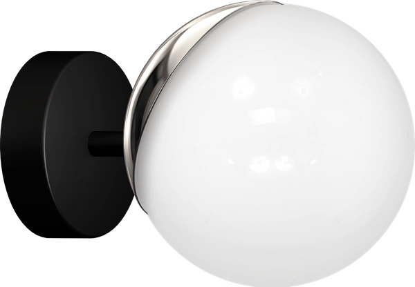 Kinkiet nowoczesny szklana kula SFERA chrom