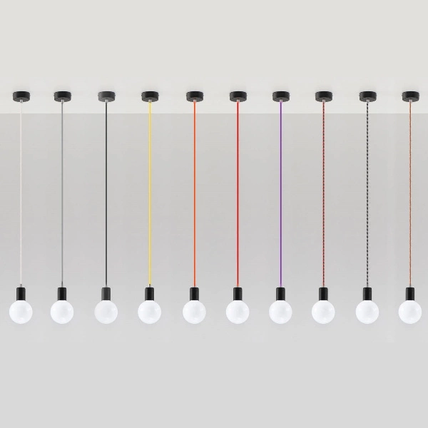 Lampa Wisząca EDISON SL.0154 czarny/pomarańczowy 1xE27