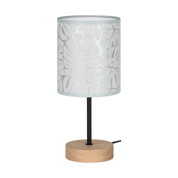 Lampa Stołowa Mateo 1xE27 Max.25W Dąb Olejowany/Czarny Kabel PCV/Tapeta Beżowa 87814174