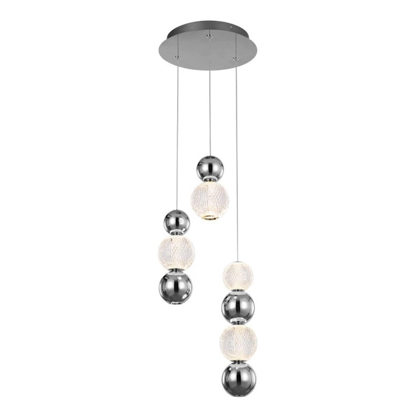Lampa wisząca Oter śr. 30cm 21W 7xLED ciepła biel 3000K | chrom