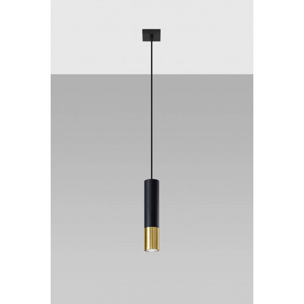 Lampa wisząca LOOPEZ 1 SL.0952 czarny/złoty 1xGU10