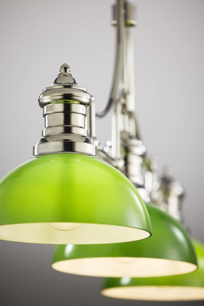 Klasyczna Lampa wisząca PLATINO wys. 170cm 3xE27 15W IP20 | nikiel błyszczący