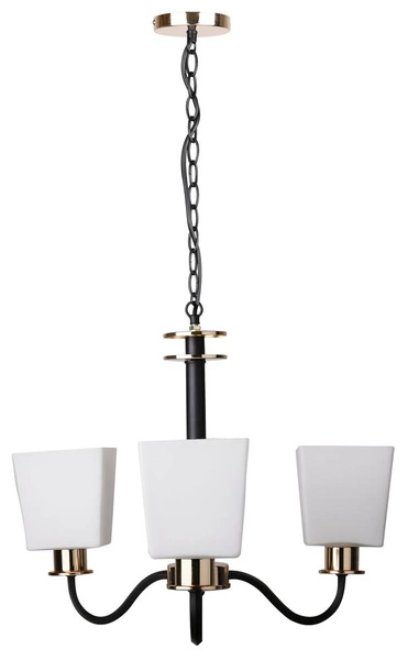 Lampa wisząca SCHUBERT 33-74232 czarny/złoty/biały 3x40W E27
