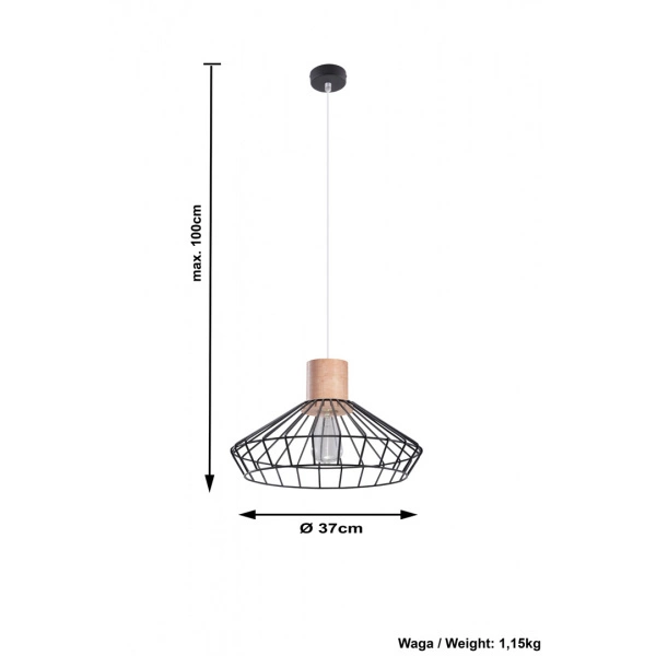 Nowoczesna lampa wisząca LORA SL.0288 1xE27