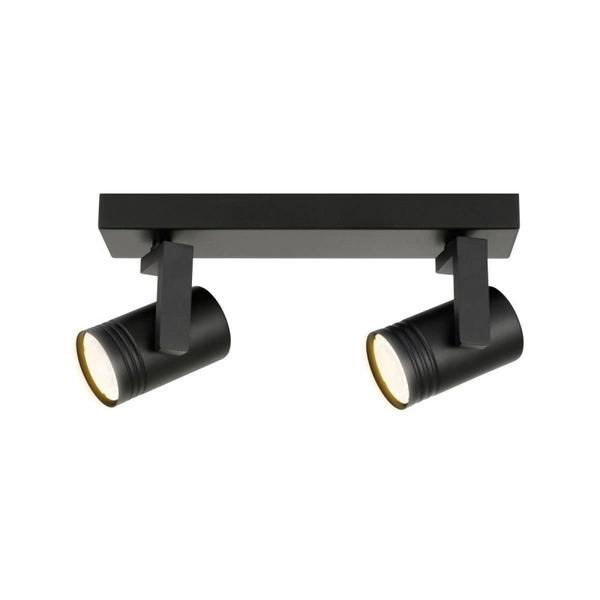 Lampa sufitowa reflektor SPIELA dł. 28cm 2xGU10 | czarny