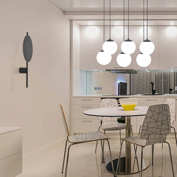 Lampa ścienna kinkiet okręgi REGA G9 okrąg 51cm | czarny