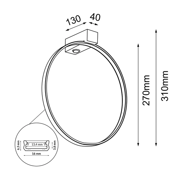 Kinkiet Agaro 27 - Złoty (310 mm) 4000K 4317 Antigo