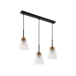 Nowoczesna Lampa wisząca DOMINO wys. 60cm 3xE27 15W IP20 | Czarny