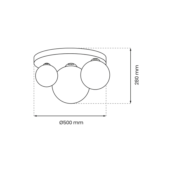 Stylowa lampa sufitowa REFLEX MLP8417, czarny/złoty, 2x40W E14 + 1x60W E27