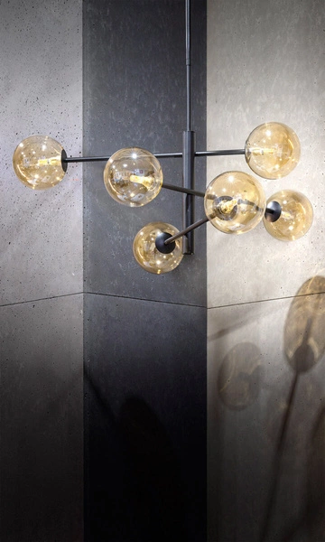 Lampa sufitowa, kule ORO 6 bursztynowy 32073