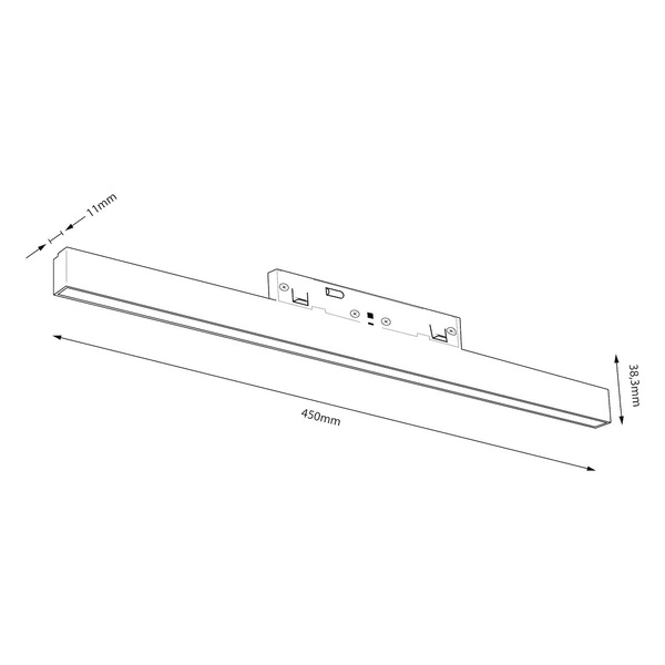 Magnetic track 10mm 15W 3000-6000K