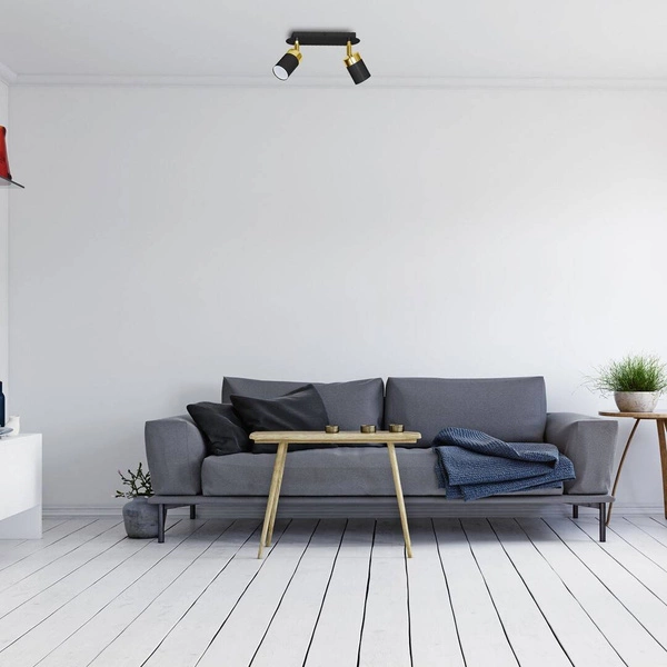 Lampa sufitowa JOKER, MLP6124, czarny/złoty, 2x8W GU10