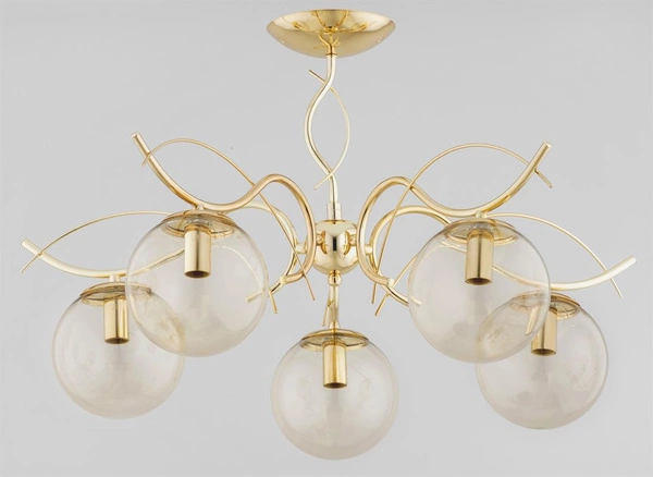 Lampa sufitowa ALFA PANDA ZŁOTA 5x E14 68cm | 63210