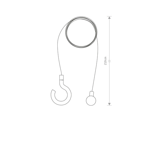 Wieszak linka stalowa do latarenki PICNIC LED | biały 8107