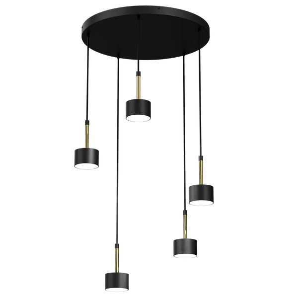 Lampa wisząca ARENA, MLP7763, czarny/złoty, 5x11W GX53