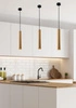 Lampa wisząca TUBO, 40 cm, 31-78599, czarny/drewno, 1x25W GU10