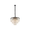 Żyrandol wiszący CRISTAL BLACK M szer. 56cm 9xE14 | czarny 7616