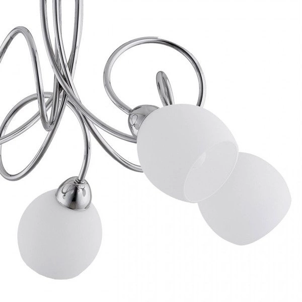 Lampa sufitowa FLORIDA V chrom/biały śr. 53cm