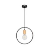 Carsten Wood Lampa Wisząca 1xE27 Max.60 W Dąb Olejowany/Czarny 1650174