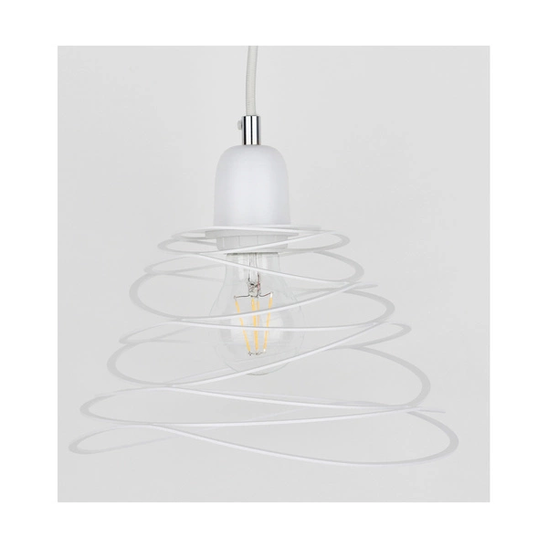 Lampa Wisząca Komet 1xE27 Max.60W Chromowany Metal/Biały Metal/Biały Kabel PCV 1854102