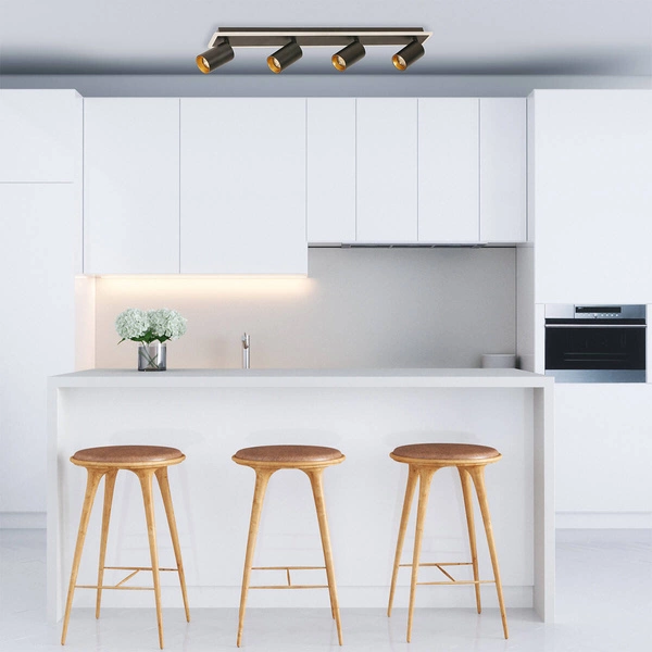 Spot Parma 4 4xGU10 + 1xLED CCT czarna LP-0612/4C BK