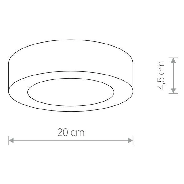 Zewnętrzny plafon MERIDA LED 20cm 9514