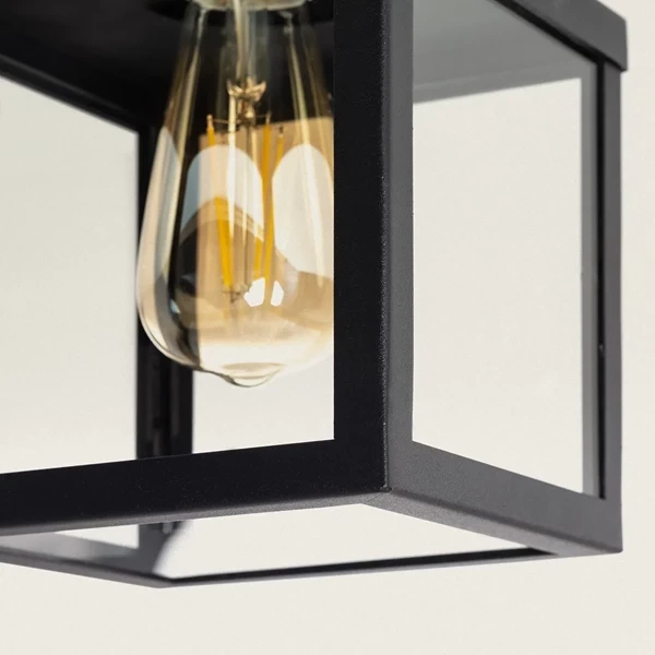 Kinkiet Sufitowy zewnętrzny Czarny Klasyczny IP44 Abruzzo Pietro E27 22cm