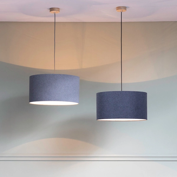 Lampa Wisząca Asseto 1xE27 Max.60W Dąb Olejowany/Kremowy Kabel/Beżowy Klosz Tkaninowy 3571774