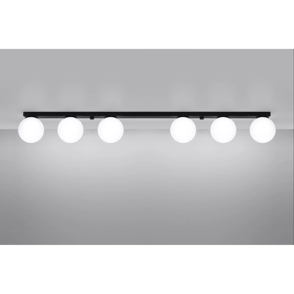 Plafon YOLI 6, czarny z białymi kloszami, 6x40W G9, SL.1155