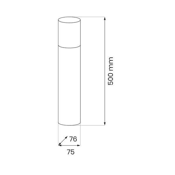 Słupek Ogrodowy Harlem 1xE27 IP44 50cm