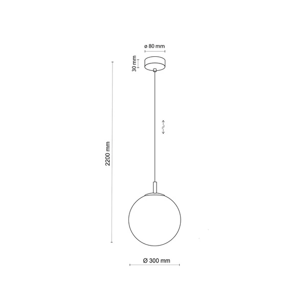 CADIX GOLD LAMPA WISZĄCA 1 PŁ 300 4610