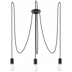 Lampa wisząca EDISON 3 SL.0370 czarna 3xE27