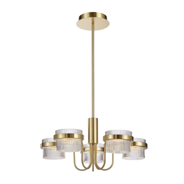 Lampa wisząca Tiara dł. 66cm 40W 5xLED barwa ciepła 3000K | złoty