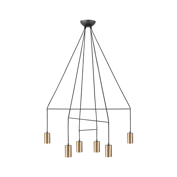 Lampa wisząca nad stół IMBRIA GOLD VI 6x GU10 10W | mosiądz 7956