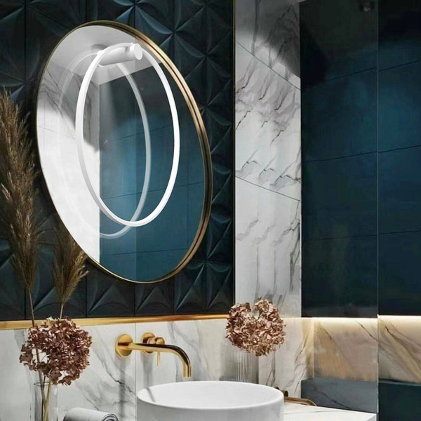 Kinkiet MIRROR, mały, biały, 35W LED, barwa ciepła 3000K, IP44