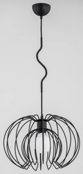 Lampa wisząca ALFA KIWI CZARNA 1xE27 36cm | 60602