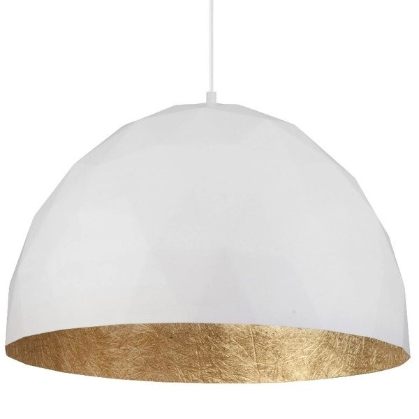 Lampa wisząca DIAMENT biało - złota 50cm
