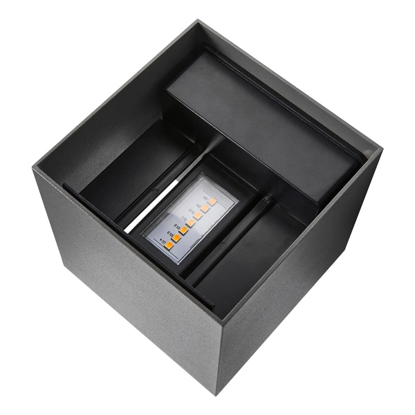 Kinkiet MILDA LED 3000K Biała ciepła Aluminium | Antracyt