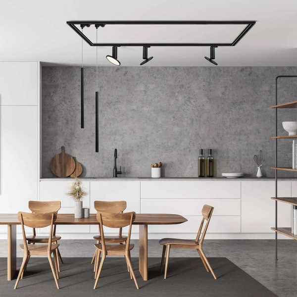 Lampa wisząca do szynoprzewodu LUNGO 1F, czarna, 1x5W G9