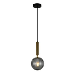 Lampa wisząca RAVENA śr. 15cm E27 | mosiądz/dymiony
