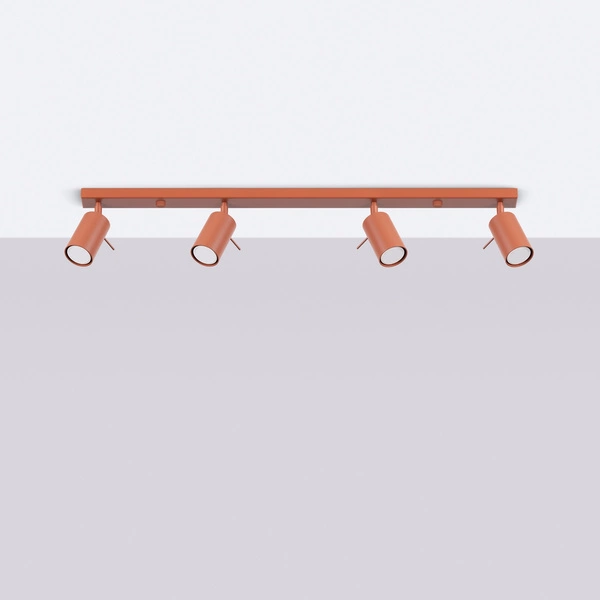 Plafon RING 4L ochra czerwona