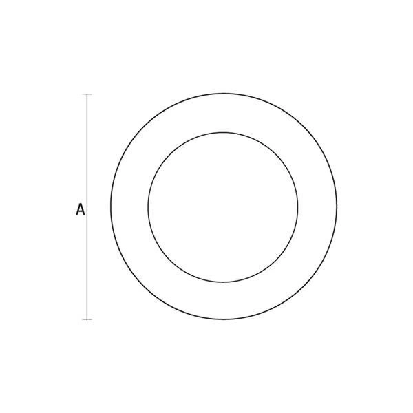 ALGINE ECO LED ROUND 230V 12W IP20 CW SUFITOWE BIAŁA RAMKA PODTYNKOWA &